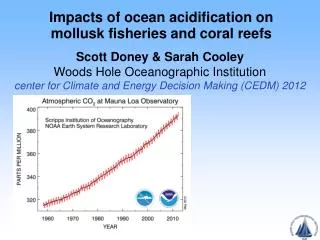 Impacts of ocean acidification on mollusk fisheries and coral reefs