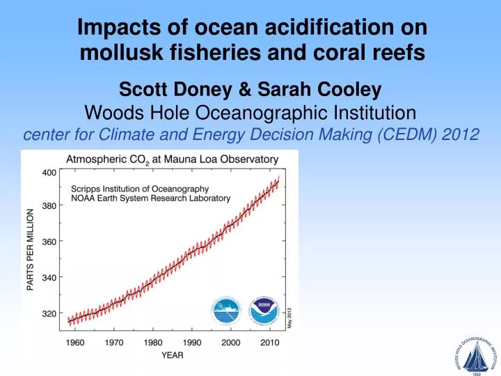 impacts of ocean acidification on mollusk fisheries and coral reefs