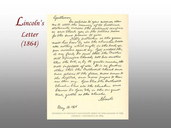 l incoln s letter 1864