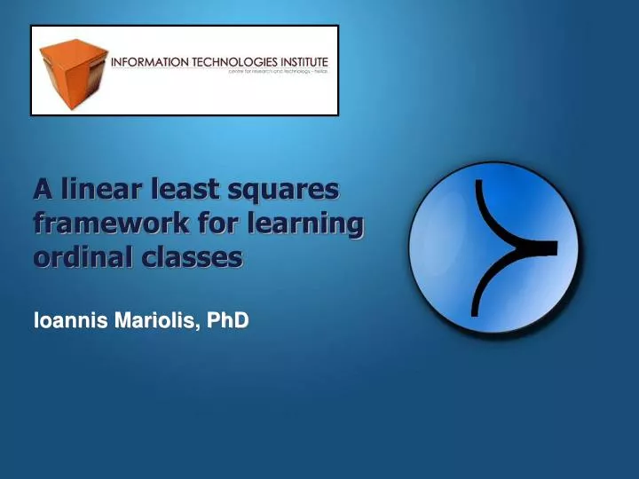 a linear least squares framework for learning ordinal classes