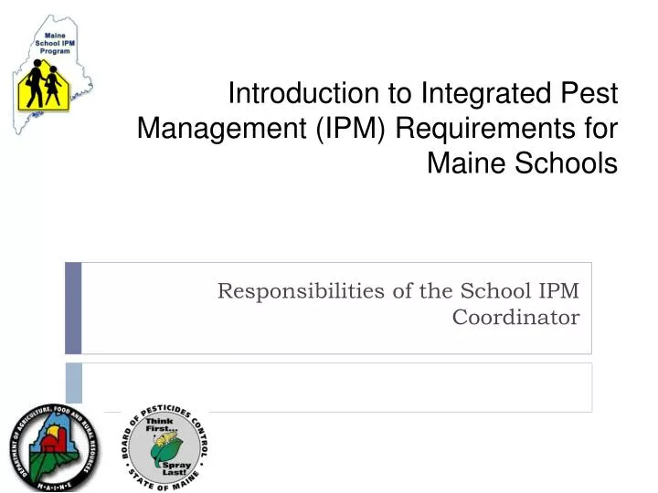 introduction to integrated pest management ipm requirements for maine schools