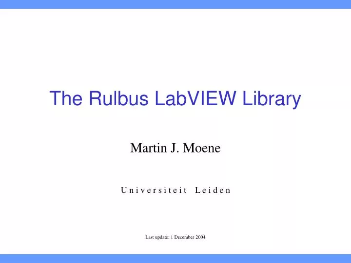 the rulbus labview library