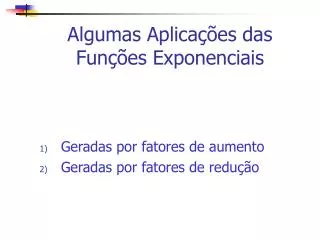 algumas aplica es das fun es exponenciais