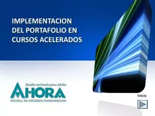 implementacion del portafolio en cursos acelerados