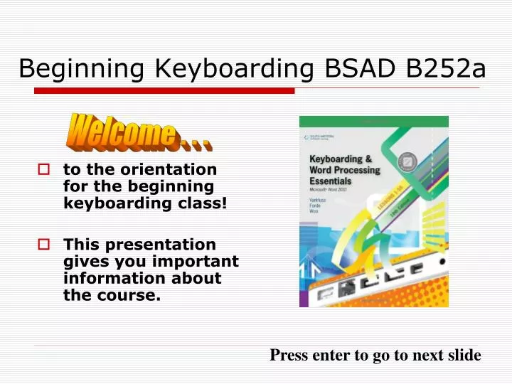 beginning keyboarding bsad b252a