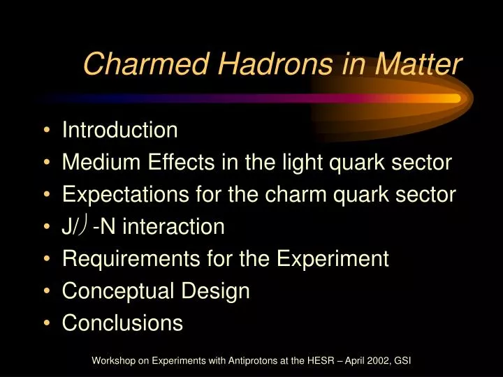 charmed hadrons in matter