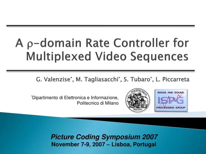 a domain rate controller for multiplexed video sequences