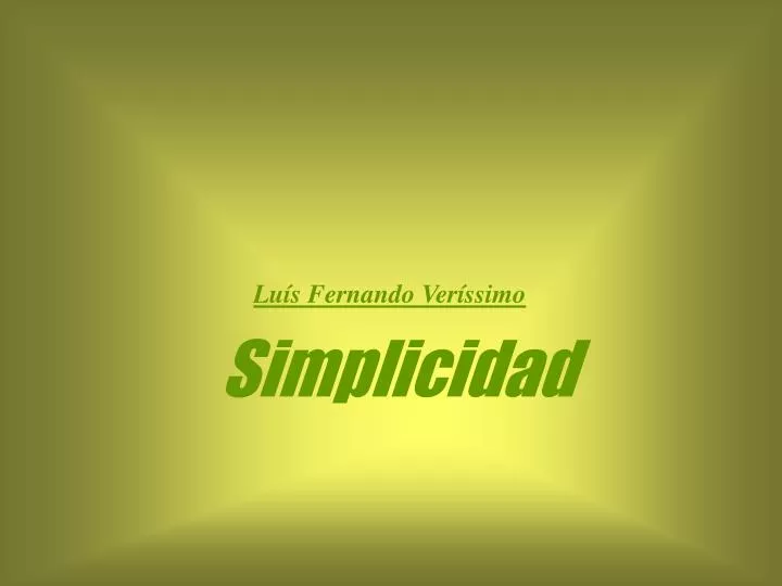 simplicidad