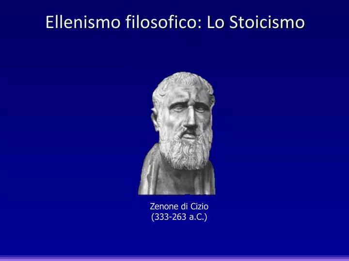 ellenismo filosofico lo stoicismo
