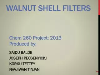 Walnut shell filters