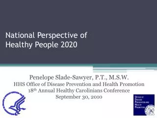 National Perspective of Healthy People 2020