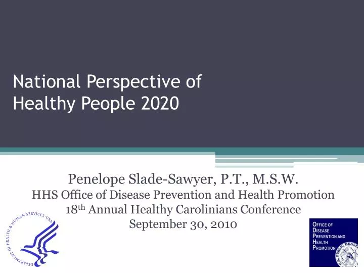 national perspective of healthy people 2020