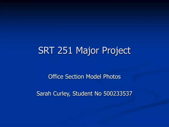 srt 251 major project