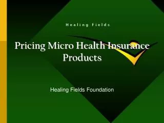 Pricing Micro Health Insurance Products