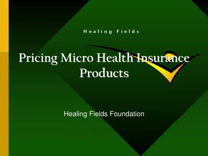 pricing micro health insurance products