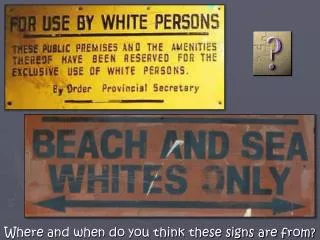 Where and when do you think these signs are from?