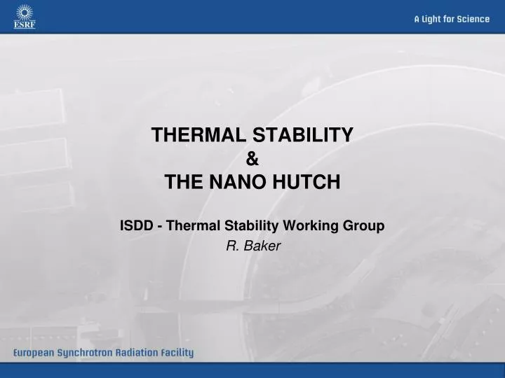 thermal stability the nano hutch