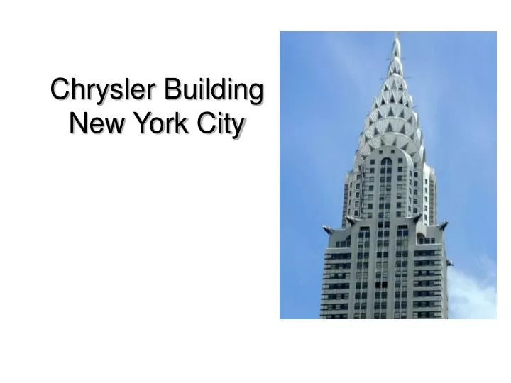 chrysler building new york city