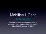 Mobilise UGent - slide 1