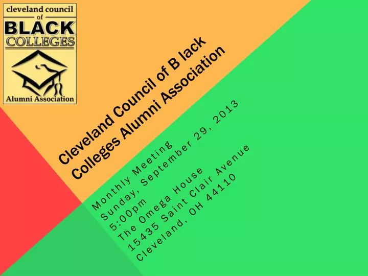 cleveland council of b lack colleges alumni association