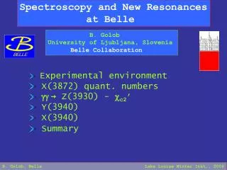Spectroscopy and New Resonances at Belle