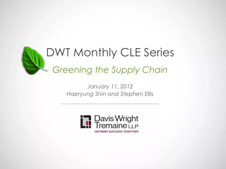 dwt monthly cle series