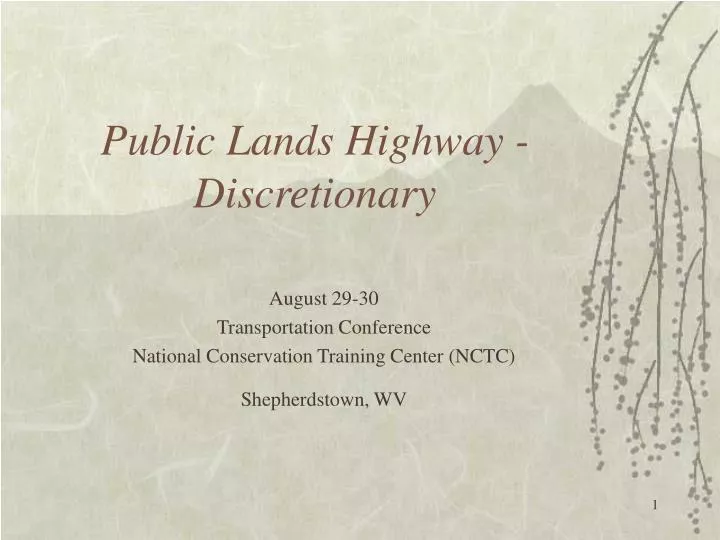 public lands highway discretionary