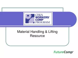 Material Handling &amp; Lifting Resource