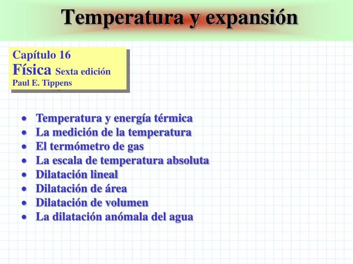 temperatura y expansi n