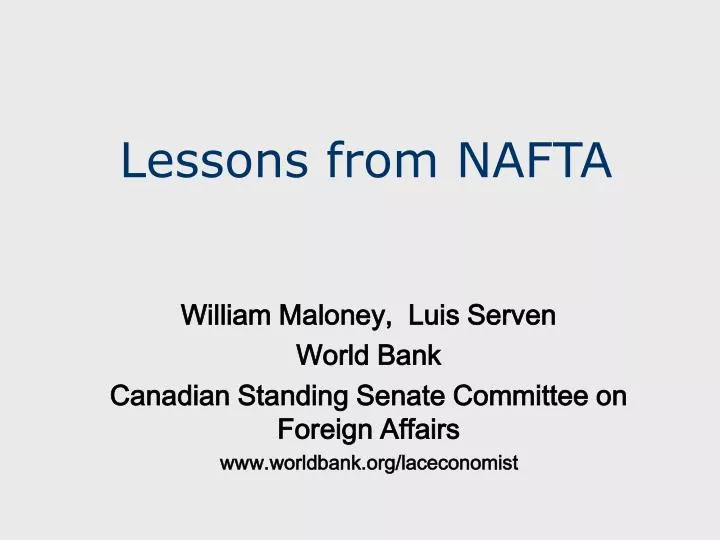 lessons from nafta