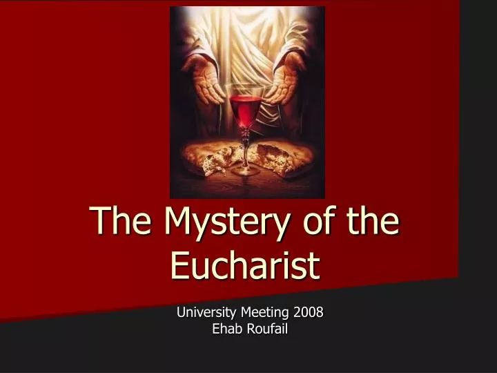 the mystery of the eucharist