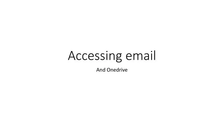 accessing email