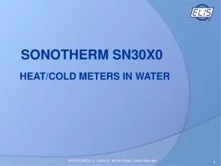 HEAT/COLD METERS IN WATER