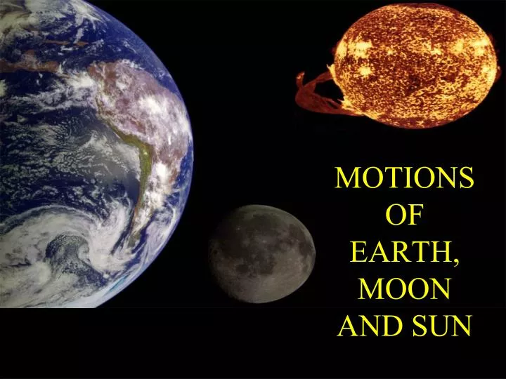 motions of earth moon and sun