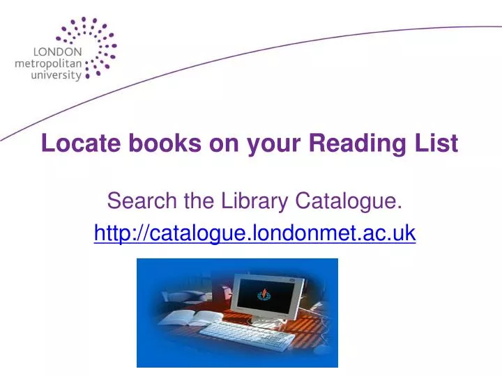 locate books on your reading list