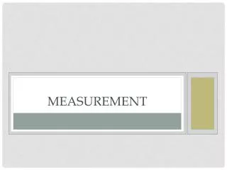 Measurement