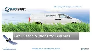 GPS Fleet Solutions for Business