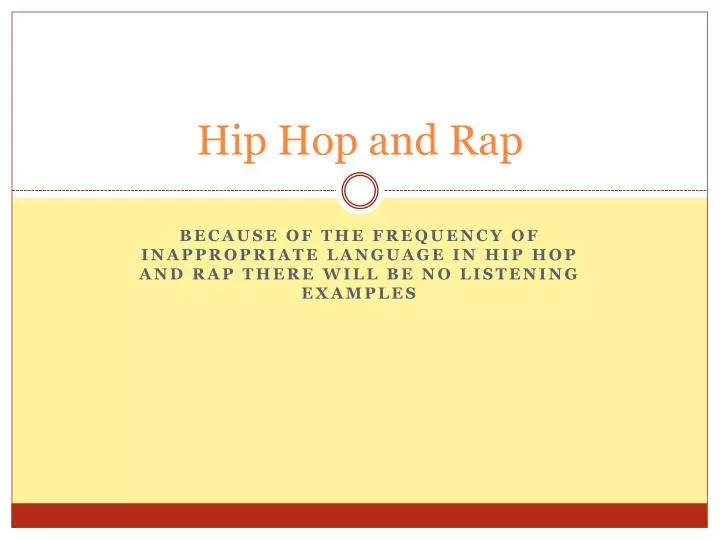 hip hop and rap