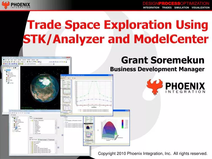 trade space exploration using stk analyzer and modelcenter
