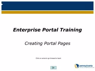 Enterprise Portal Training