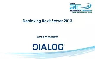Deploying R evit Server 2013