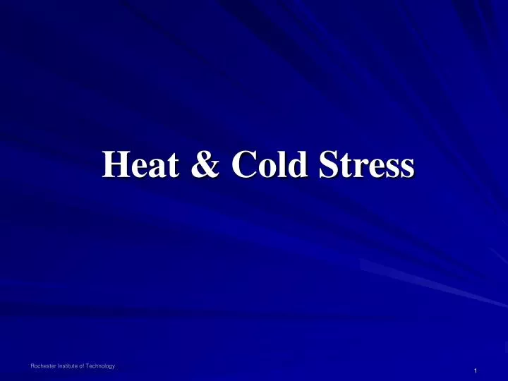 heat cold stress