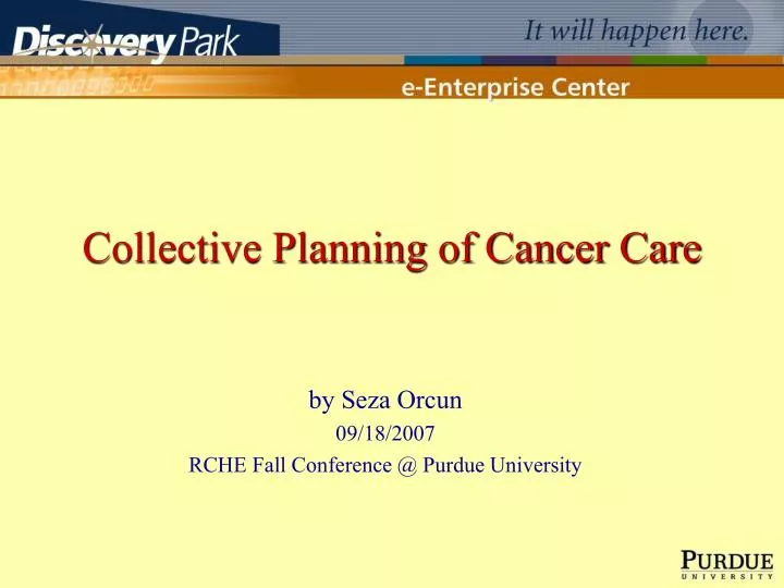 collective planning of cancer care