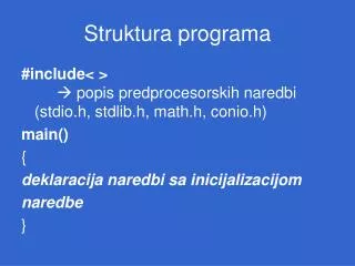 struktura programa
