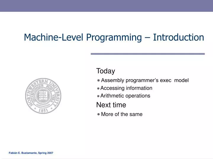 machine level programming introduction