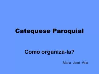 catequese paroquial