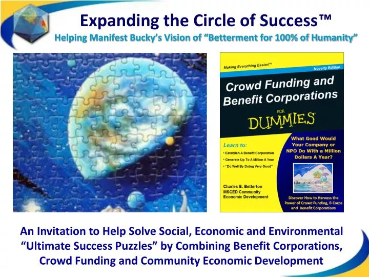 expanding the circle of success helping manifest bucky s vision of betterment for 100 of humanity