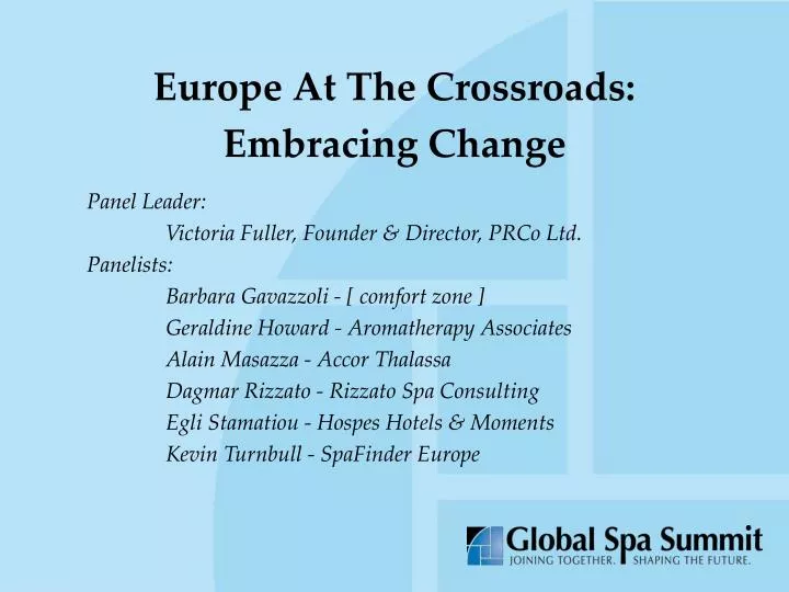 europe at the crossroads embracing change