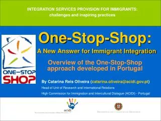 One-Stop-Shop: A New Answer for Immigrant Integration