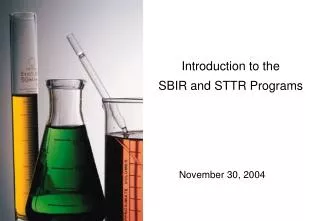 Introduction to the SBIR and STTR Programs